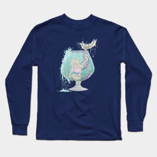 Mermaid toast in the vast ocean Long Sleeve T-Shirt